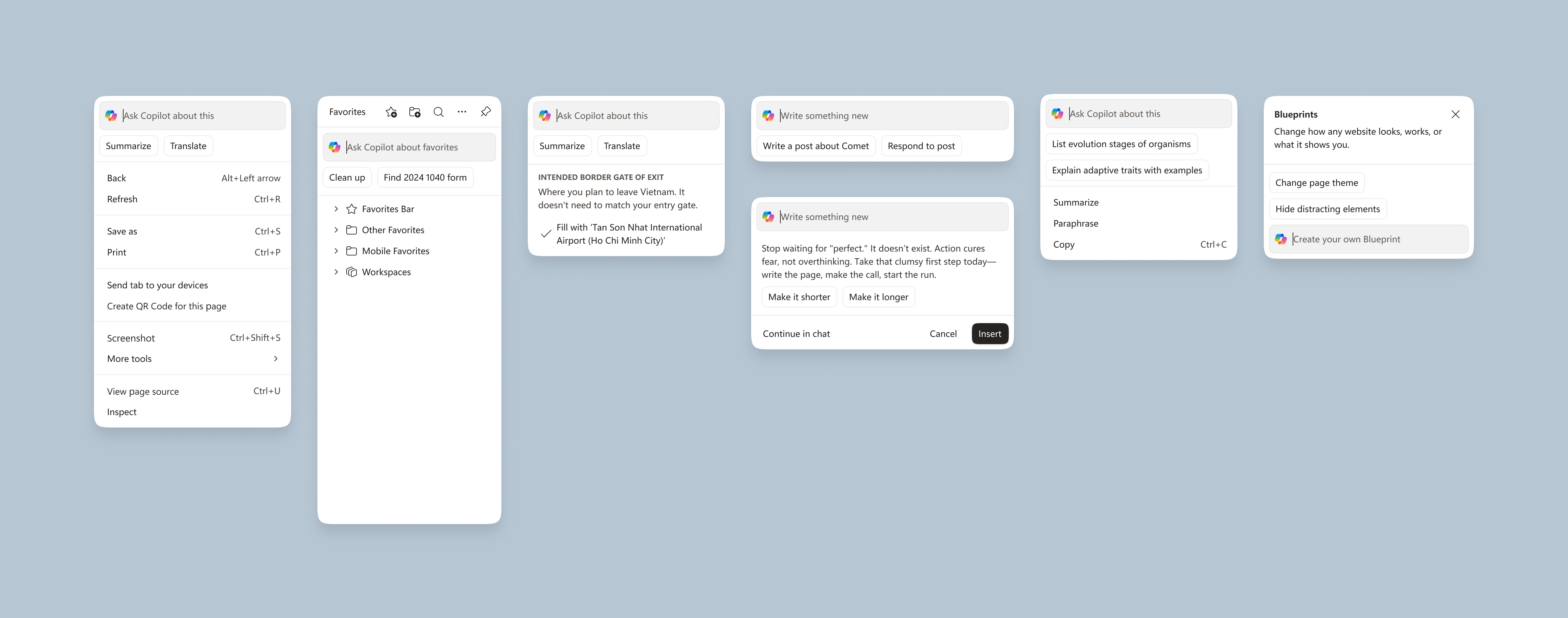 Contextual Copilot interface in Microsoft Edge